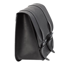 Load image into Gallery viewer, Ledrie HLZAD2-2025 Single Sided Leather Saddlebag Black "Postman" 30 Litres Universal - Genuine Real Leather

