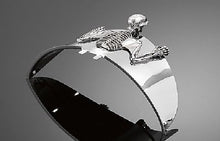 Load image into Gallery viewer, Skeleton Skull Chrome Statue Fender/Visor Ornament - S - Highway Hawk H66-070
