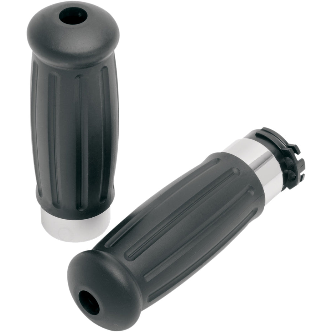 Old School Vintage Retro Rubber 1 inch Grip Set fits Harley-Davidson 1996-2017 - Motorcycle Storehouse 990703