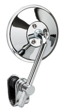 Load image into Gallery viewer, Clamp-On Round 4 inch Mirror Chrome Retro Chopper Scooter - 4 inch Short Stem
