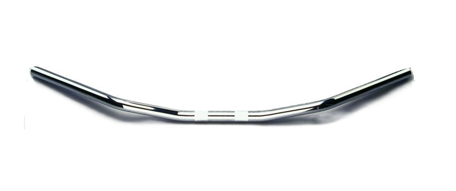 Fehling Beach Flat & Wide Chrome 1 inch Handlebars with Dimples