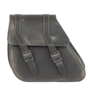Ledrie LZAD2-1088-2 Single Sided Leather Bag Black-Brown fits Harley-Davidson Dyna - Genuine Real Leather