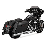 Vance & Hines 16559 Raider Oversize 450 Exhaust Chrome & Black Tips 95-15 Touring