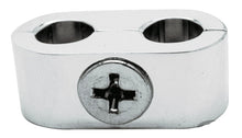 Load image into Gallery viewer, Dual Cable Holder Clamp for Throttle/Idle Cables or Wiring - Chrome - Bike It CBSTCH
