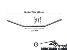 Load image into Gallery viewer, Drag-Style Extra Wide Chrome 1 inch (25mm) Motorcycle Handlebars - Highway Hawk H55-214
