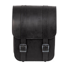 Load image into Gallery viewer, Ledrie HLZAD2-2033 Swingarm Bag Straight Black fits Suzuki &amp; Yamaha Cruisers &amp; H-D to 2017 made from Genuine Real Leather
