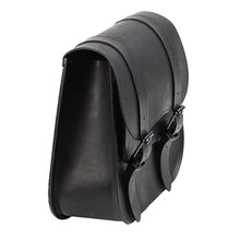 Load image into Gallery viewer, Ledrie HLZAD2-1084 Single Sided Saddlebag Black 18 Litres fits Most Cruisers - Genuine Real Leather

