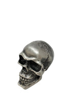 Load image into Gallery viewer, Cracked Skull Ornamental Statue for Fenders/Bonnet Mascot - Old Silver - Highway Hawk H02-086M
