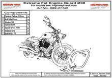 Load image into Gallery viewer, Engine Guard/Highway Bar 38mm Chrome Victory Most Models
