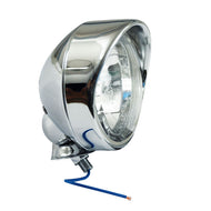 Chrome Spotlight with Visor (1) E-Marked Highway Light 4 inch Diameter - Drag Specialties 2001-0277