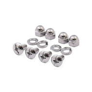 License/Number Plate Mounting Kit - Chrome Acorn Nuts + M6 Bolts (4)  - Motorcycle Storehouse 908880