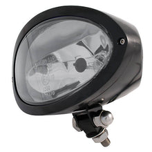 Load image into Gallery viewer, HIGHSIDER 223-064 Headlight &quot;IOWA&quot; Oval Bottom Mount Clear Lens - Black
