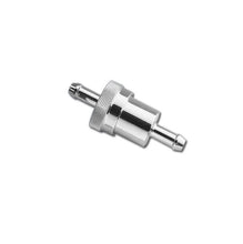 Load image into Gallery viewer, Inline Fuel Filter for 1/4 inch (6mm) Petrol Line Chrome Metal Body Universal - Custom Chrome 18256
