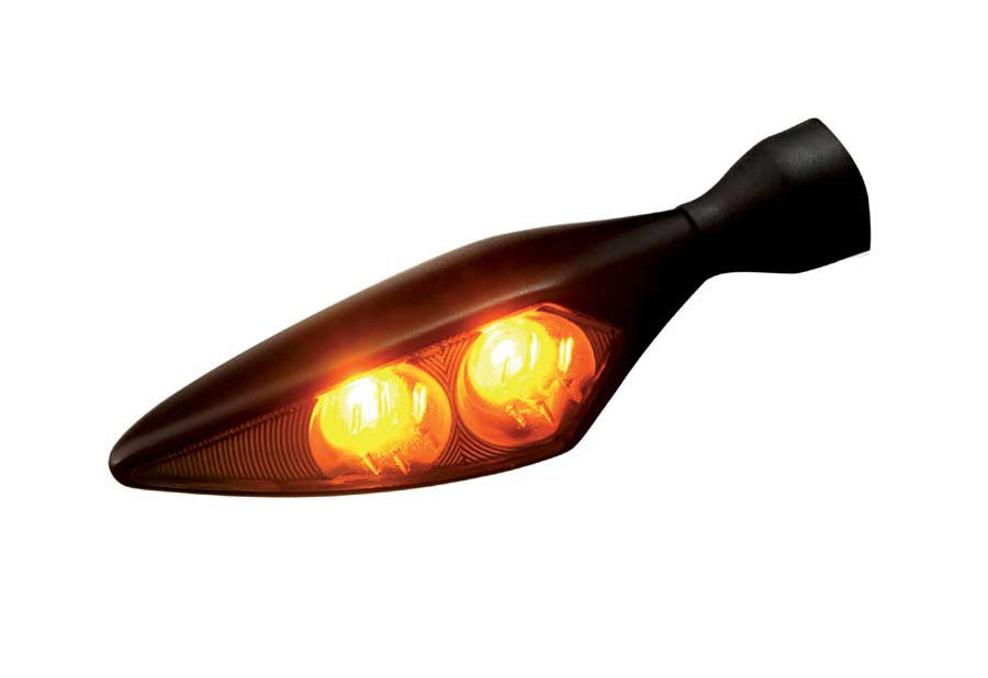 Kellermann 148150 LED Turn Signal Micro Rhombus Dark Black for Rear Left or Front Right