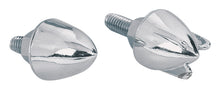 Load image into Gallery viewer, Chrome Bullet Nuts (Winged) 1/4 inch -24 UNF Thread (Pair) for Custom Finish
