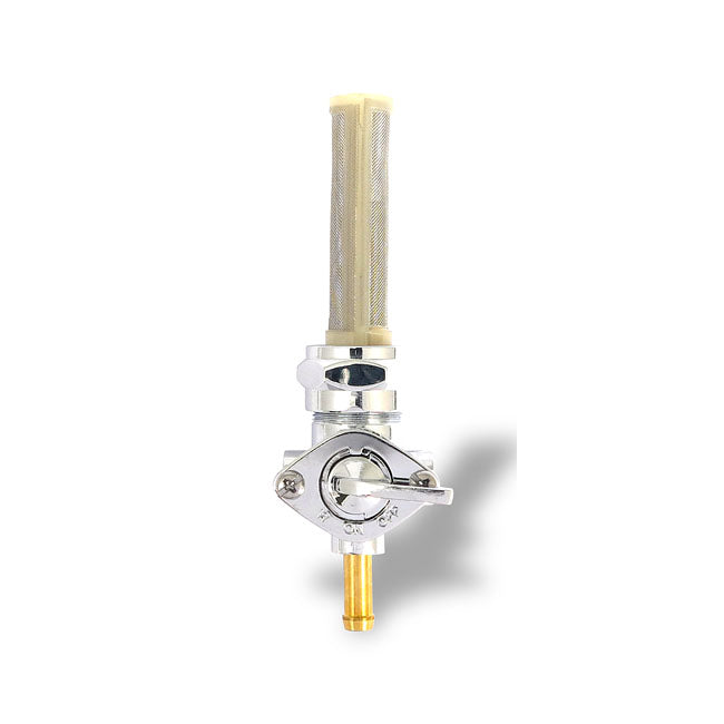 Fuel Petcock 22mm for Harley-Davidson 1975-2006 (Upright Outlet) - Custom Chrome 25246