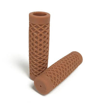 Load image into Gallery viewer, VANS B02VTGR Waffle Motorcycle Rubber Grips for 1 inch (25mm) Handlebars (Pair) Gum Rubber Brown
