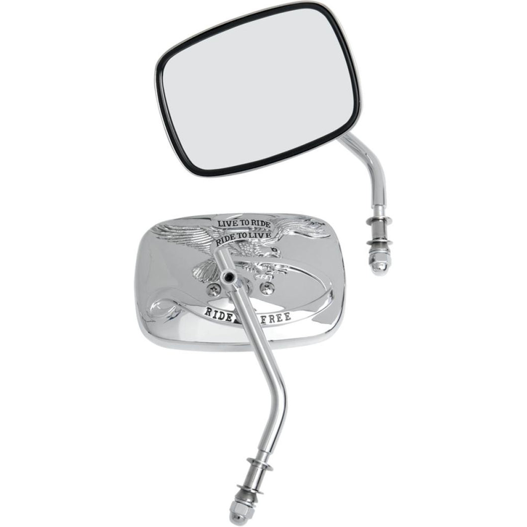 Rectangle Mirrors (Pair) Chrome 