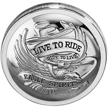 Load image into Gallery viewer, Live To Ride Chrome Petrol/Gas Cap Non-Vented fits Harley-Davidson 82-95 - Drag Specialties DS390137
