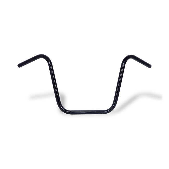 14 in. Medium Ape Hanger Black 1 inch (25mm) Motorcycle Handlebars (no dimples) - Motorcycle Storehouse 905313