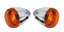 Load image into Gallery viewer, PAIR of Chrome Bullet Indicator Turn Signals fits Harley-Davidson Grooved Casing
