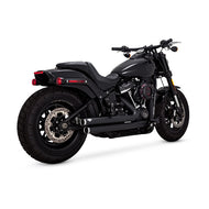 Vance & Hines PCX Black Big Shots Staggered Exhaust 2018 up Softail
