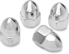 Load image into Gallery viewer, Chrome 5/16 inch -24 UNF Acorn Nuts (pair) for Harley-Davidson Mirrors (OEM 7331) - Drag Specialties DS190856
