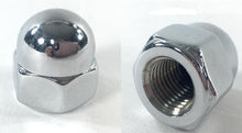 Load image into Gallery viewer, Colony Chrome 10mm Acorn Nuts (Pair) fits M10 Bolt 1.25 Thread Low Crown
