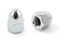 Load image into Gallery viewer, Colony Acorn Nuts Chrome (Pair) fit M6 (6mm) Metric Bolt 1.0 Thread - High Crown
