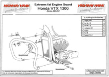 Load image into Gallery viewer, Engine Guard/Highway Bar 38mm Chrome Honda VTX1300R,VTX1300S
