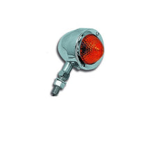 Load image into Gallery viewer, Chrome Long Stem Bullet Red Marker Rear Light, Honeycomb Lens with E-Mark - Motorcycle Storehouse 940253
