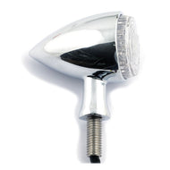 HIGHSIDER 203-200 Bullet Amber LED Turn Signals Round Neat Indicators, Pair - Chrome