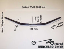 Load image into Gallery viewer, Extra Wide Fat Flyer 1-1/4 in. (32mm) Handlebars Clamping Area Diameter 25mm, Black - Highway Hawk H55-501B
