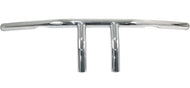 Handlebars 4 in. High T-Bar 1 in. (25mm) - Chrome with Wiring Dimples - EMGO 07-93420