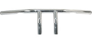 Handlebars 4 in. High T-Bar 1 in. (25mm) - Chrome with Wiring Dimples
