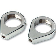 Turn Signal Relocation Clamps (2) - 41mm Forks, 10mm Thread - Highway Hawk H68-622