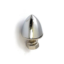 Load image into Gallery viewer, Chrome Bullet Nuts (Plain) fit 1/4 inch -20 UNC Bolt for Custom Finish - Pair - Motorcycle Storehouse 977578
