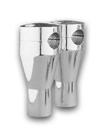 Chrome 4 inch High Tapered Risers for 1 inch Handlebars fits Harley-Davidson - Custom Chrome 12642