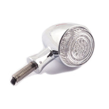 Load image into Gallery viewer, HIGHSIDER 203-200 Bullet Amber LED Turn Signals Round Neat Indicators, Pair - Chrome
