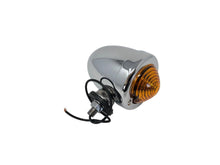 Load image into Gallery viewer, Chrome Amber Bullet Indicator/Turn Signal Marker Side Light Short Stem - Highway Hawk H68-4991
