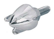 Load image into Gallery viewer, Chrome Bullet Nuts (Winged) fit 1/4 inch -24 UNF Bolt for Custom Finish - Pair - Zodiac 11112
