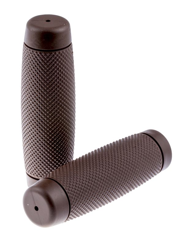 Hand Grips Diamond Brown for 7/8 inch (22mm) Handlebars without Throttle Assembly - Highway Hawk H45-1209