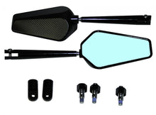 Load image into Gallery viewer, HIGHSIDER 301-051 Mirror "PRATO" (Pair) Adjustable Stem - Black
