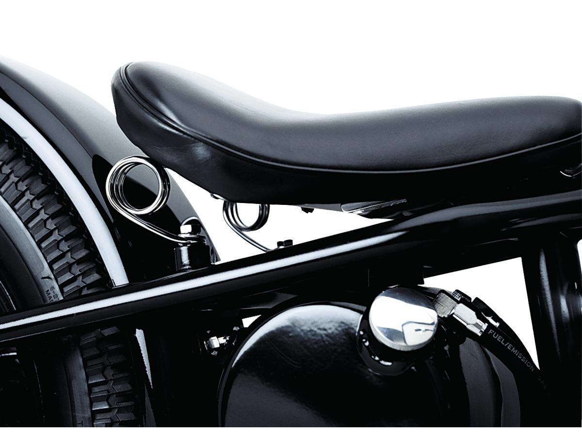 Motorcycle Solo Seat in Scissor (Torsion) Springs Chopper/Bobber