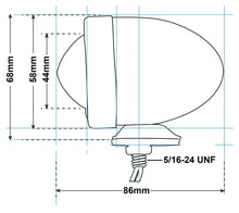 Load image into Gallery viewer, Chrome Clear White Bullet Marker Side Light, Short Stem - Zodiac 162044
