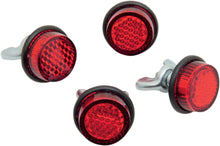 Load image into Gallery viewer, Licence/Number Plate Reflectors, Reflective Mounting Bolts Pair (2) - Red - Chris Products 19781
