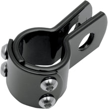 Load image into Gallery viewer, 7/8 Inch (22mm) 3 Piece Clamp Gloss Black for Footpeg/Spot Light - Motorcycle Storehouse 515261
