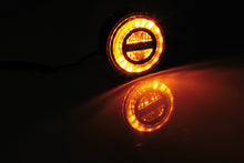 Load image into Gallery viewer, HIGHSIDER 204-340 LED Indicator "ROCKET" with Black Alu Ring + Smoke Lens (Pair)
