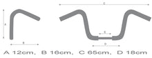 Load image into Gallery viewer, Cafe Racer Style Handlebars "Jack" 1 inch (25mm) - Chrome - Highway Hawk H55-275
