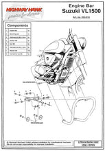 Load image into Gallery viewer, Engine Guard/Highway Bar 38mm Chrome Suzuki VL1500LC Intruder (C90) - Highway Hawk H593-016
